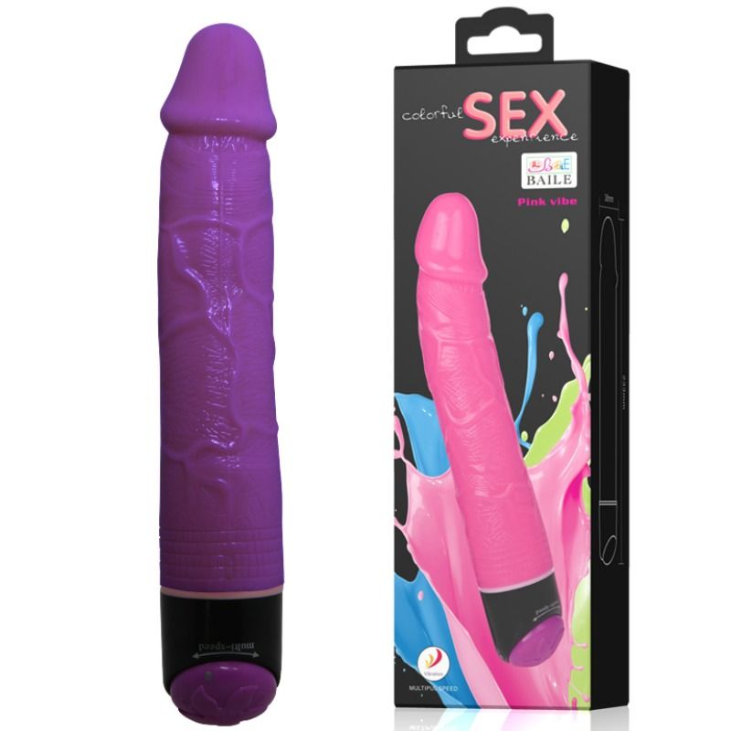 BAILE - COLORFUL SEX VIBRADOR REALÍSTICO LILA 23 CM - Kanerotika SL