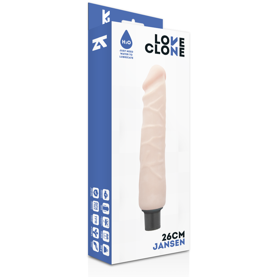 LOVECLONE - JANSEN VIBRADOR REALÍSTICO SELF LUBRICATION 26 CM -O- 4.2 CM - Kanerotika SL