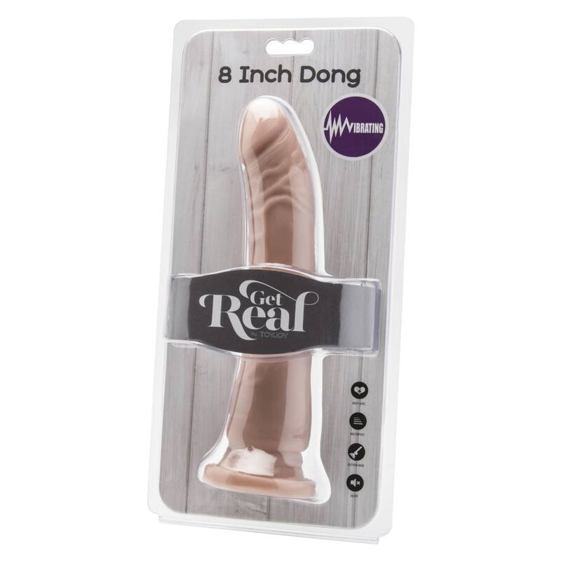 GET REAL - DONG 20,5 CM VIBRATING NATURAL - Kanerotika SL