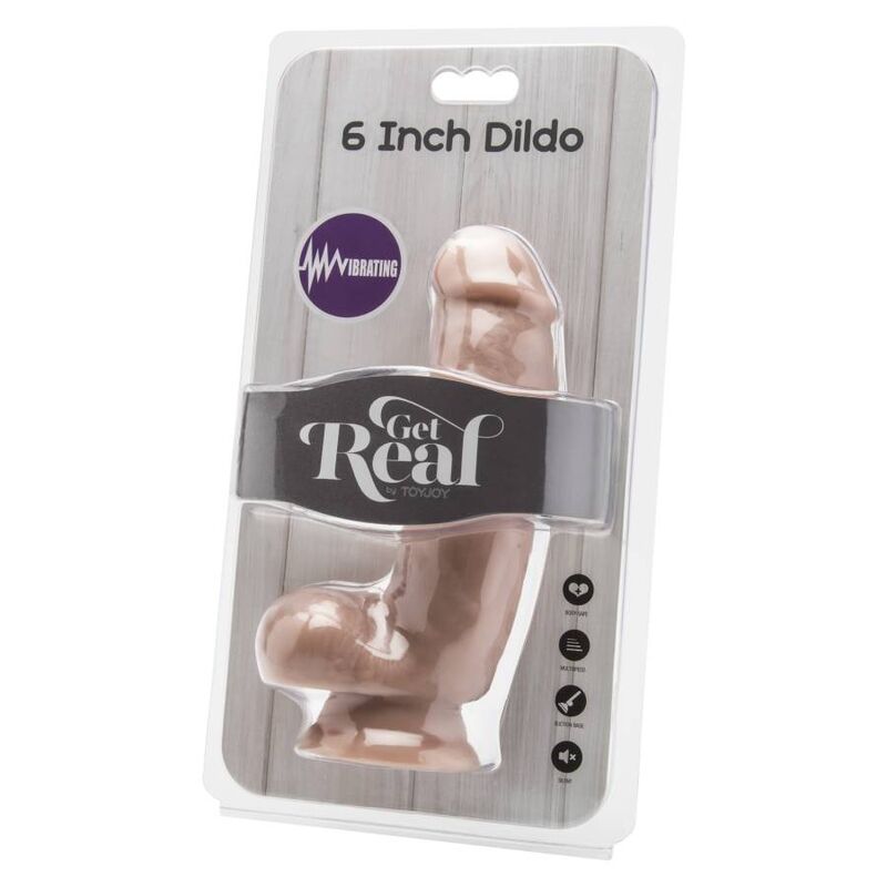 GET REAL - DILDO 12 CM CON TESTÍCULOS VIBRADOR NATURAL - Kanerotika SL