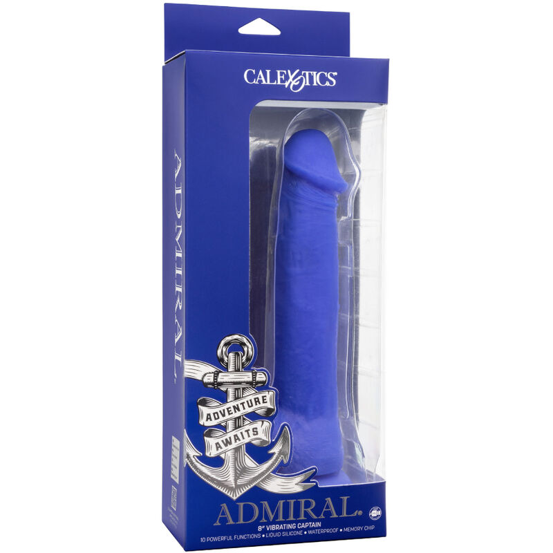 CALEXOTICS - ADMIRAL CAPTAIN DILDO REALÍSTICO VIBRADOR AZUL - Kanerotika SL