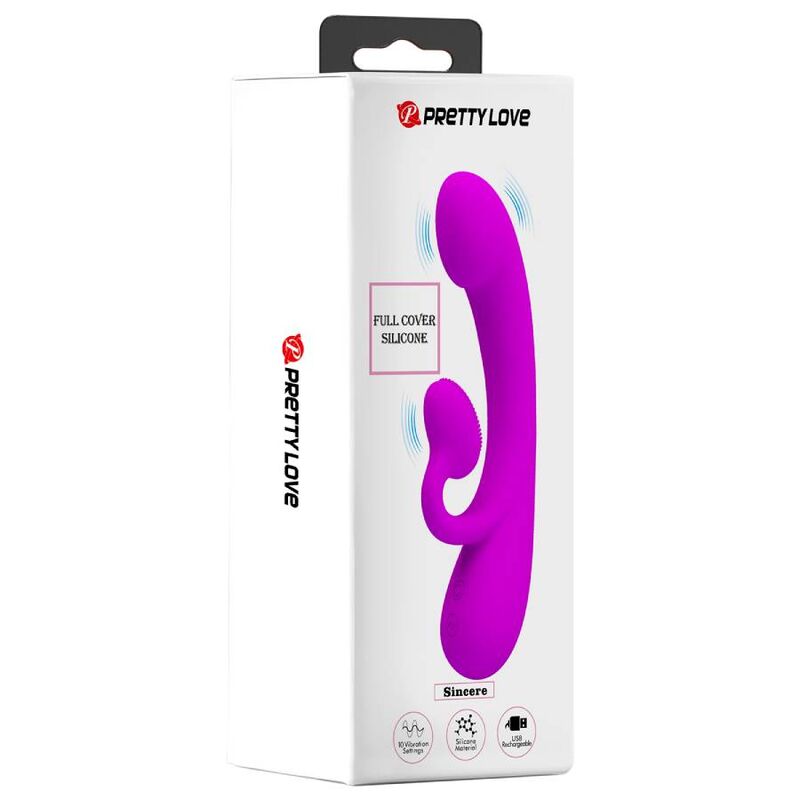 PRETTY LOVE - SINCERE VIBRADOR Y ONDAS ESTIMULADORAS DE CLÍTORIS SILICONA MORADO - Kanerotika SL