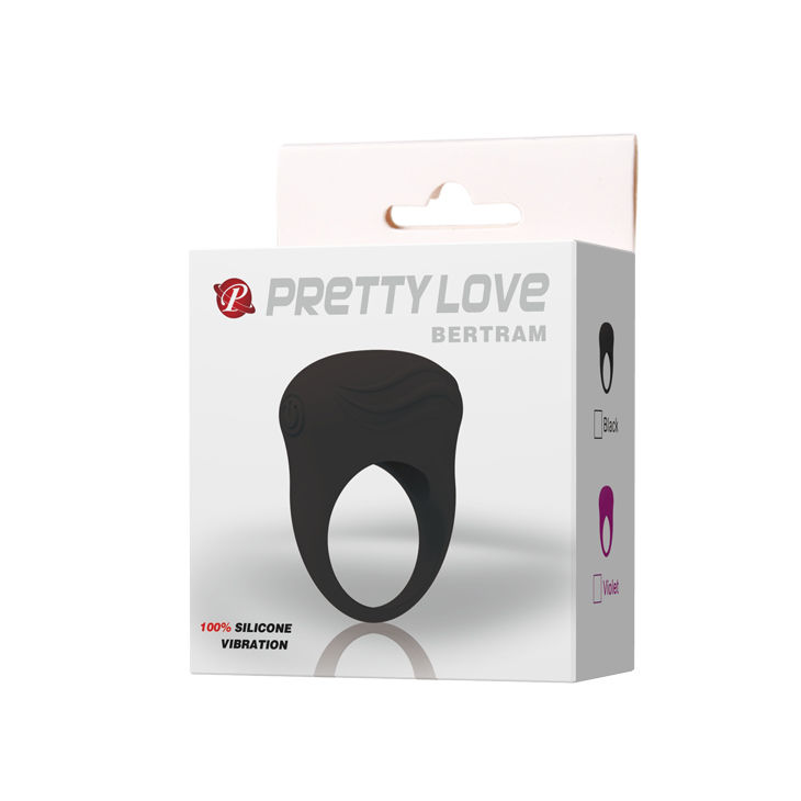 PRETTY LOVE - BERTRAM ANILLO VIBRADOR NEGRO - Kanerotika SL