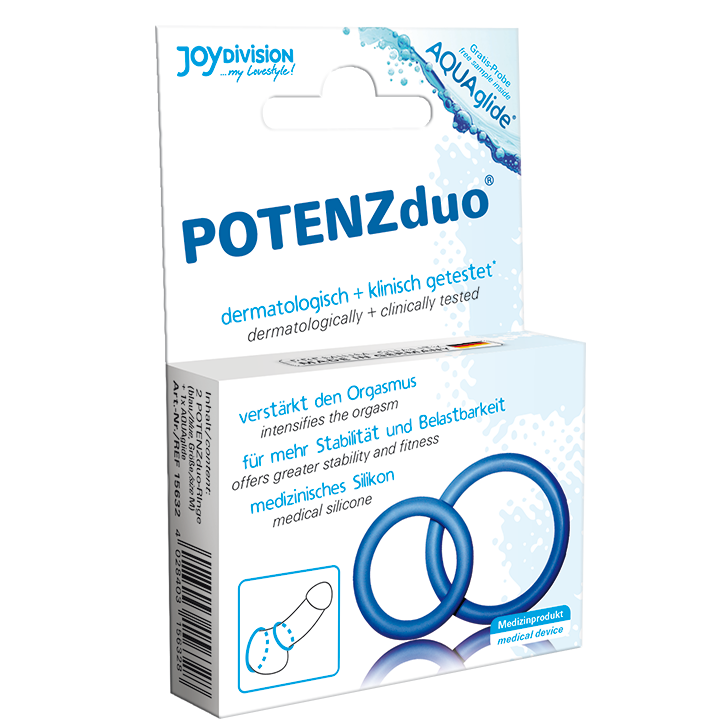 JOYDIVISION POTENZDUO - ANILLOS PARA PENE AZUL - S - Kanerotika SL