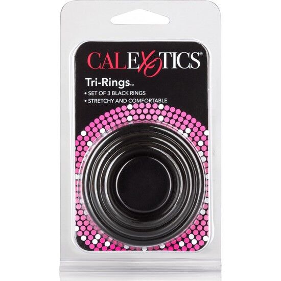CALEXOTICS - SET TRES ANILLAS NEGRO ERECCIÓN - Kanerotika SL