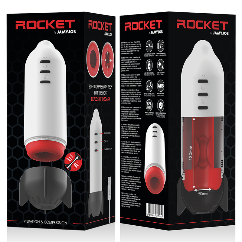 JAMYJOB - ROCKET MASTURBADOR TECNOLOGÍA SOFT COMPRESSION Y VIBRACIÓN - Kanerotika SL