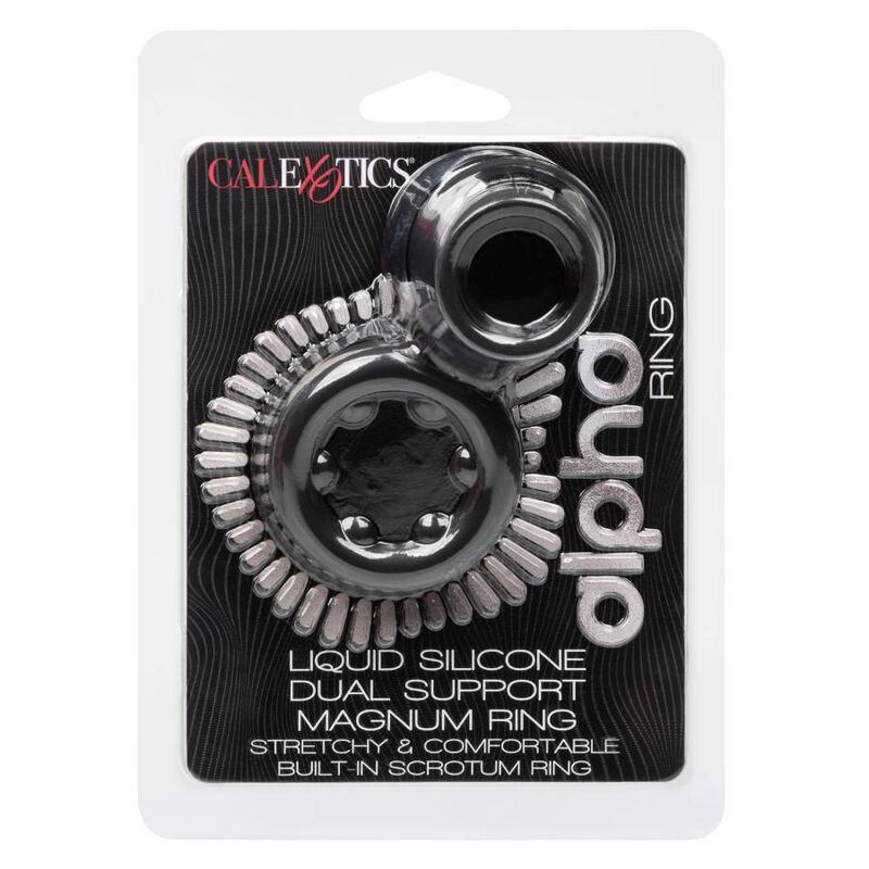 CALEXOTICS - ALPHA DUAL MAGNUM RING NEGRO - Kanerotika SL