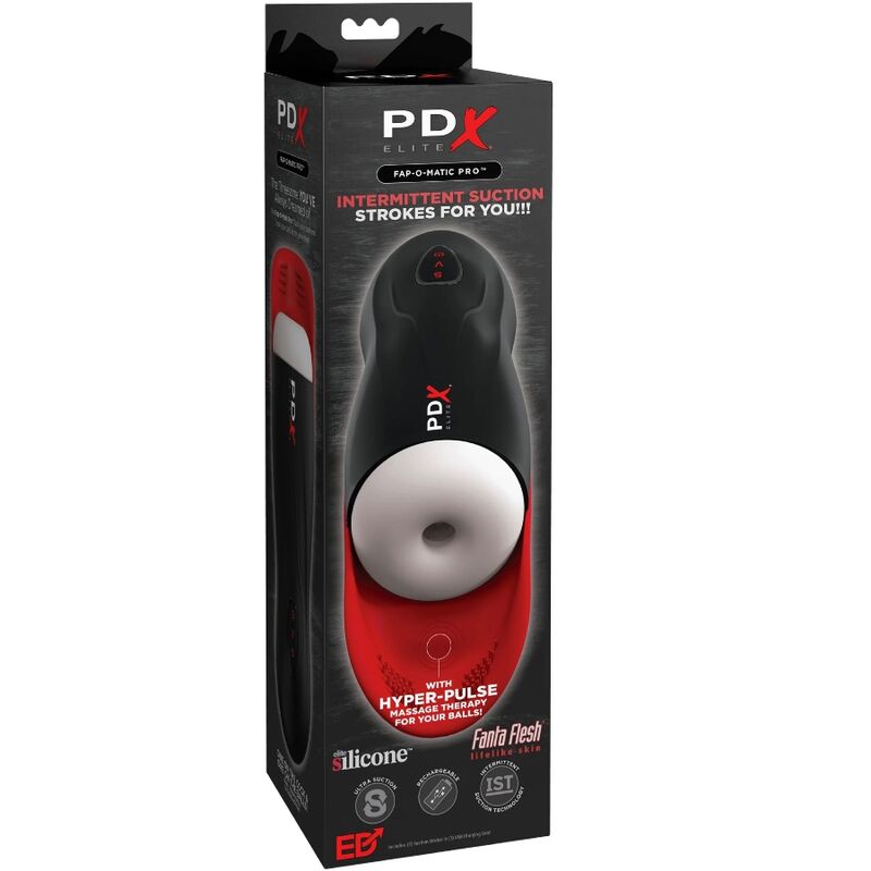 PDX ELITE - MASTURBADOR STROKER FAP-O-MATIC PRO CON BASE PARA TESTÍCULOS - Kanerotika SL