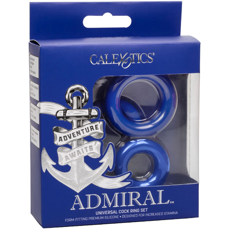 CALEXOTICS - ADMIRAL SET 3 ANILLOS PARA PENE AZUL - Kanerotika SL