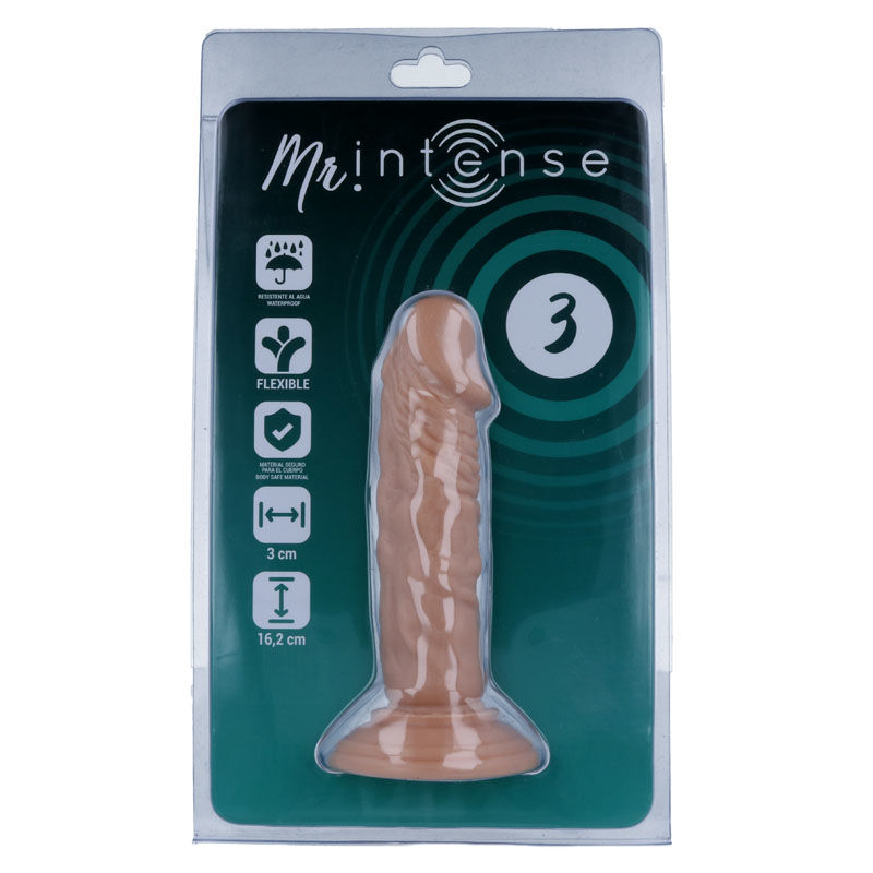 MR INTENSE - 3 PENE REALÍSTICO 16.2 CM -O- 3 CM - Kanerotika SL