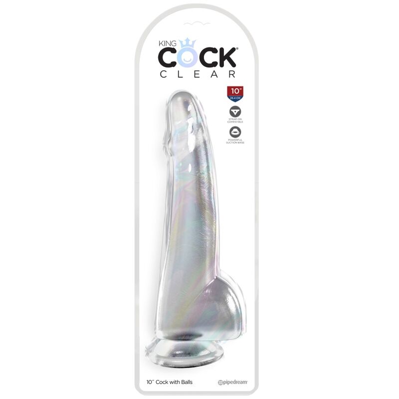 KING COCK - CLEAR DILDO CON TESTÍCULOS 19 CM TRANSPARENTE - Kanerotika SL