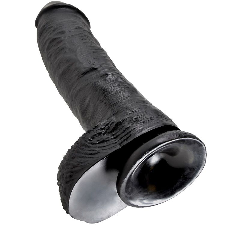 KING COCK - 10 PENE REALISTICO NEGRO 26.5 CM - Kanerotika SL