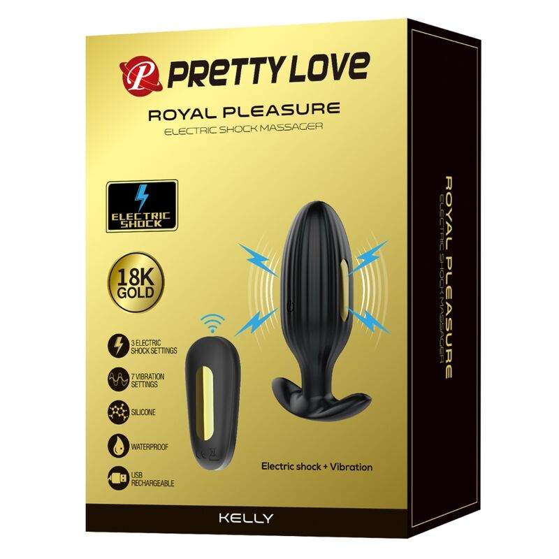 PRETTY LOVE - KELLY PLUG ANAL VIBRADOR RECARGABLE NEGRO - Kanerotika SL