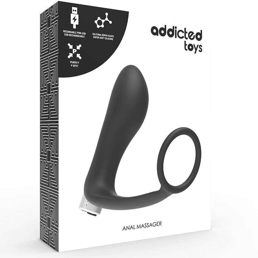 ADDICTED TOYS - VIBRADOR PROSTÁTICO RECARGABLE MODEL 1 - NEGRO - Kanerotika SL