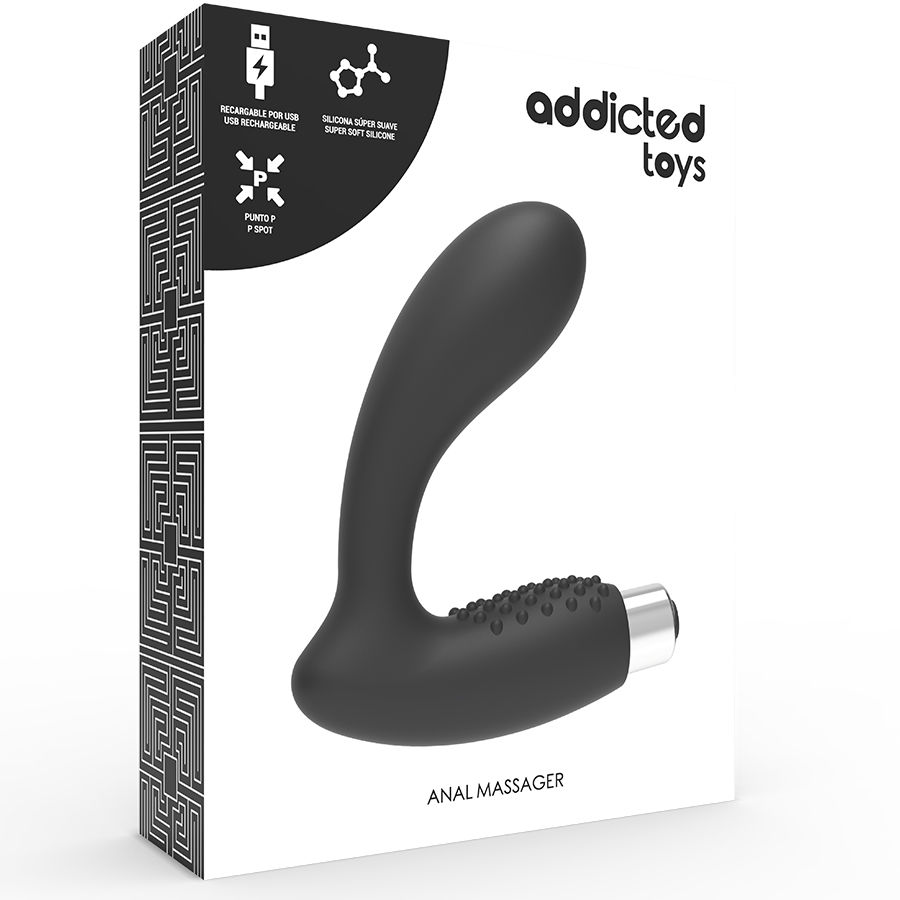 ADDICTED TOYS - VIBRADOR PROSTÁTICO RECARGABLE MODEL 5 - NEGRO - Kanerotika SL