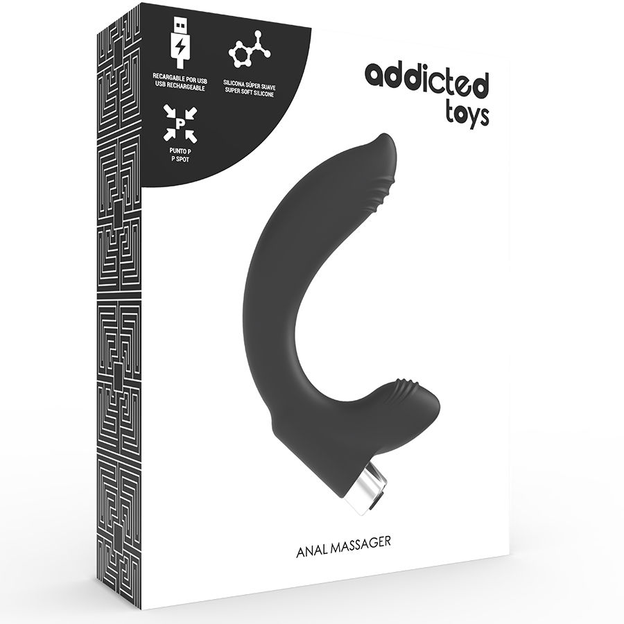 ADDICTED TOYS - VIBRADOR PROSTÁTICO RECARGABLE MODEL 7 - NEGRO - Kanerotika SL