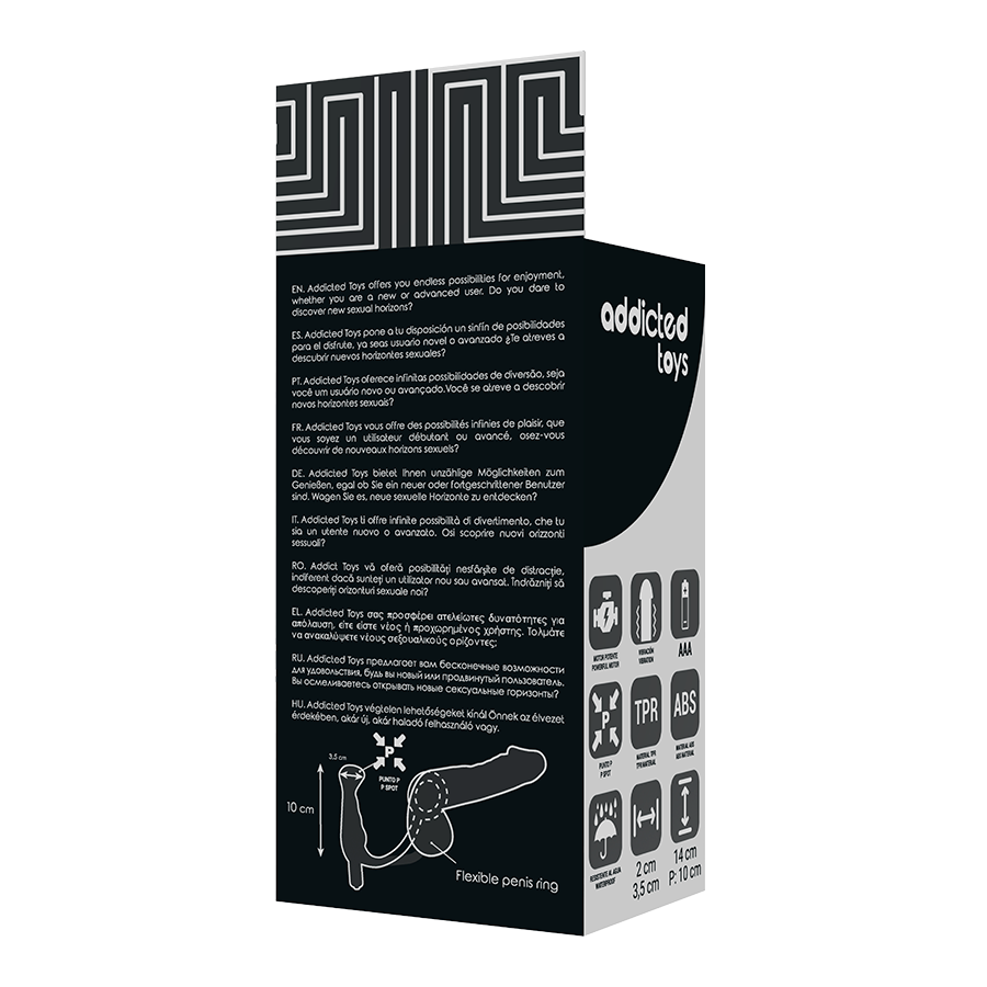 ADDICTED TOYS - VIBRADOR PROSTÁTICO NEGRO 10 CM - Kanerotika SL