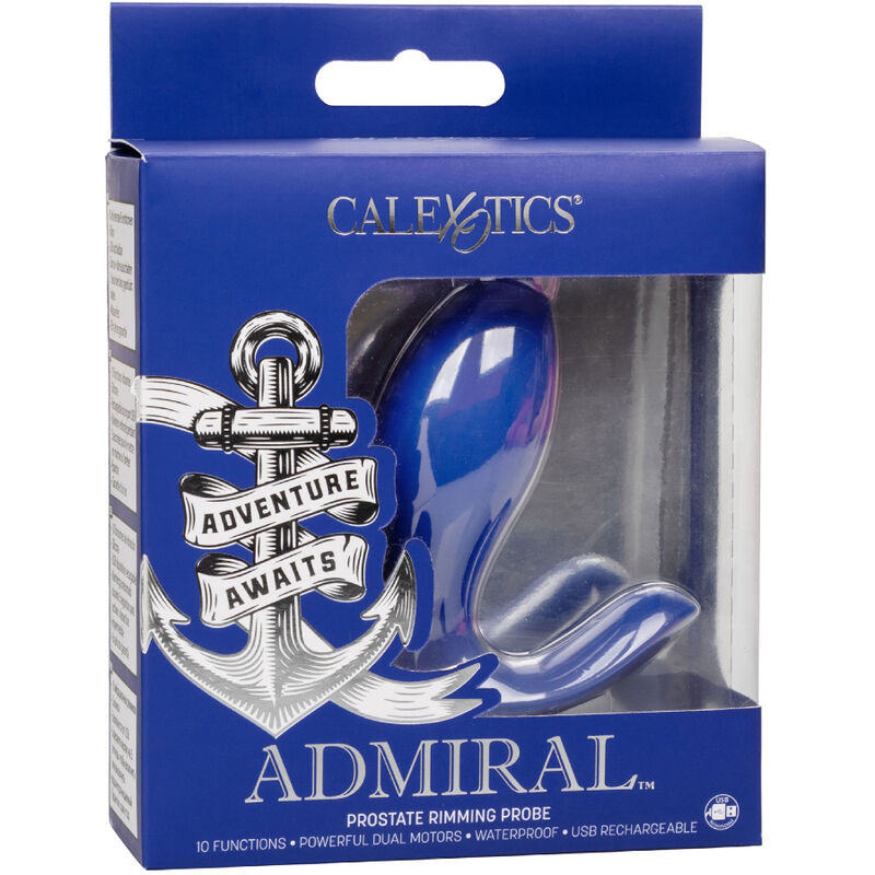 CALEXOTICS - ADMIRAL RIMMING ESTIMULADOR & VIBRADOR PROSTATA AZUL - Kanerotika SL