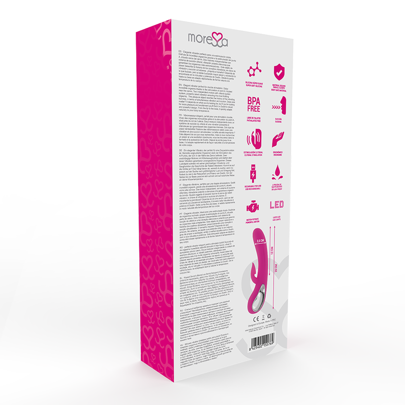 MORESSA - DUSTIN ONDAS ESTIMULADORAS CLITORIAL Y POTENTE VIBRACIÓN PREMIUM SILICONE RECARGABLE - Kanerotika SL