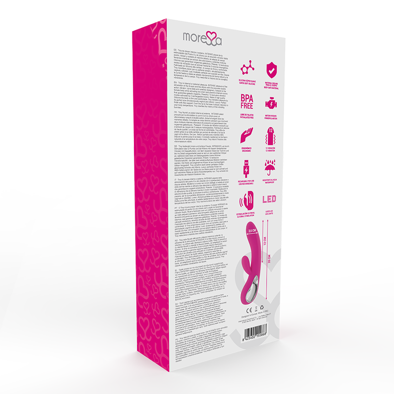 MORESSA - TROY MASAJEADOR PUNTO G Y CLITORIS PREMIUM SILICONE RECARGABLE - Kanerotika SL