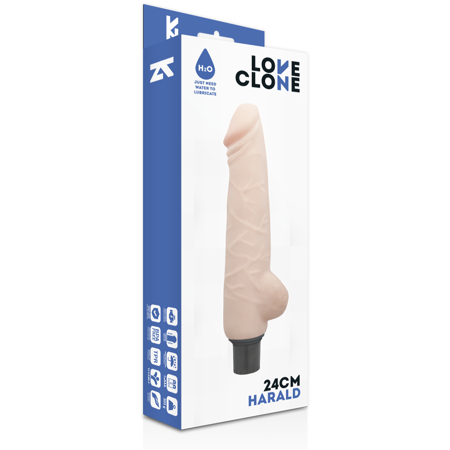 LOVECLONE - HARALD VIBRADOR REALÍSTICO SELF LUBRICATION 24 CM -O- 4 CM - Kanerotika SL