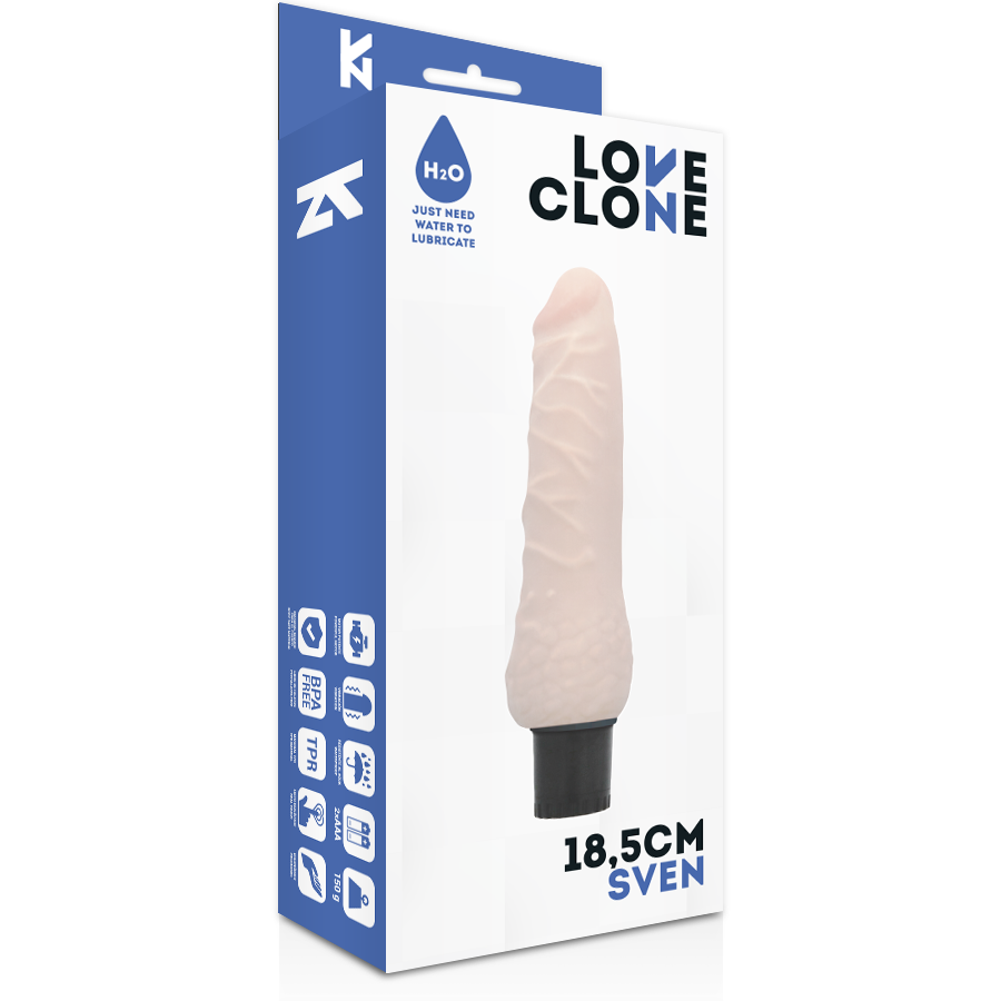 LOVECLONE - SVEN VIBRADOR REALÍSTICO SELF LUBRICATION 18.5 CM -O- 3.3 CM - Kanerotika SL