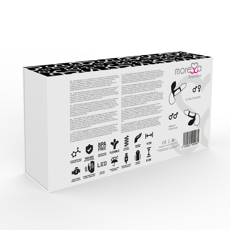 MORESSA - BRANDON POTENTE ANILLO VIBRADOR CON FUNDA DE ENGROSAMIENTO MASCULINO - Kanerotika SL