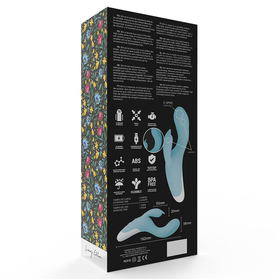 MIA - DRESDE VIBRADOR AZUL TURQUESA - Kanerotika SL