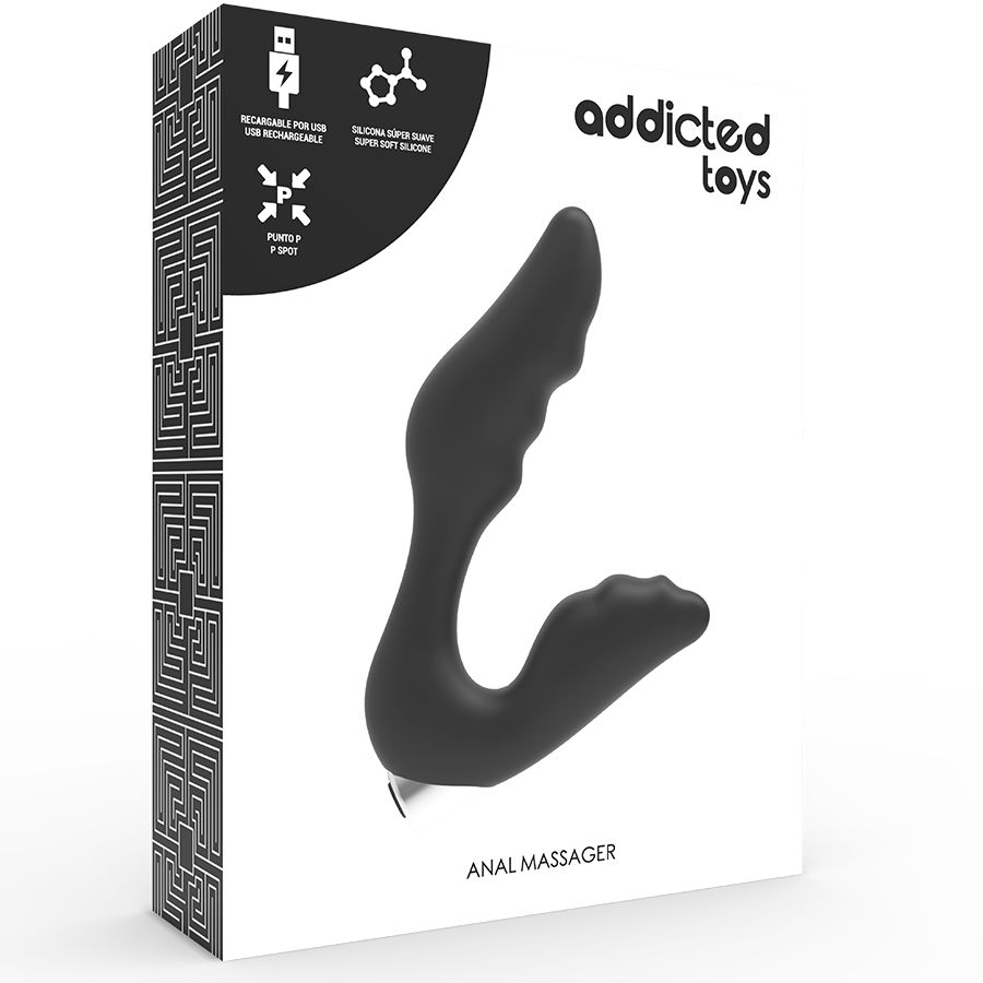 ADDICTED TOYS - VIBRADOR PROSTÁTICO RECARGABLE MODEL 6 - NEGRO - Kanerotika SL