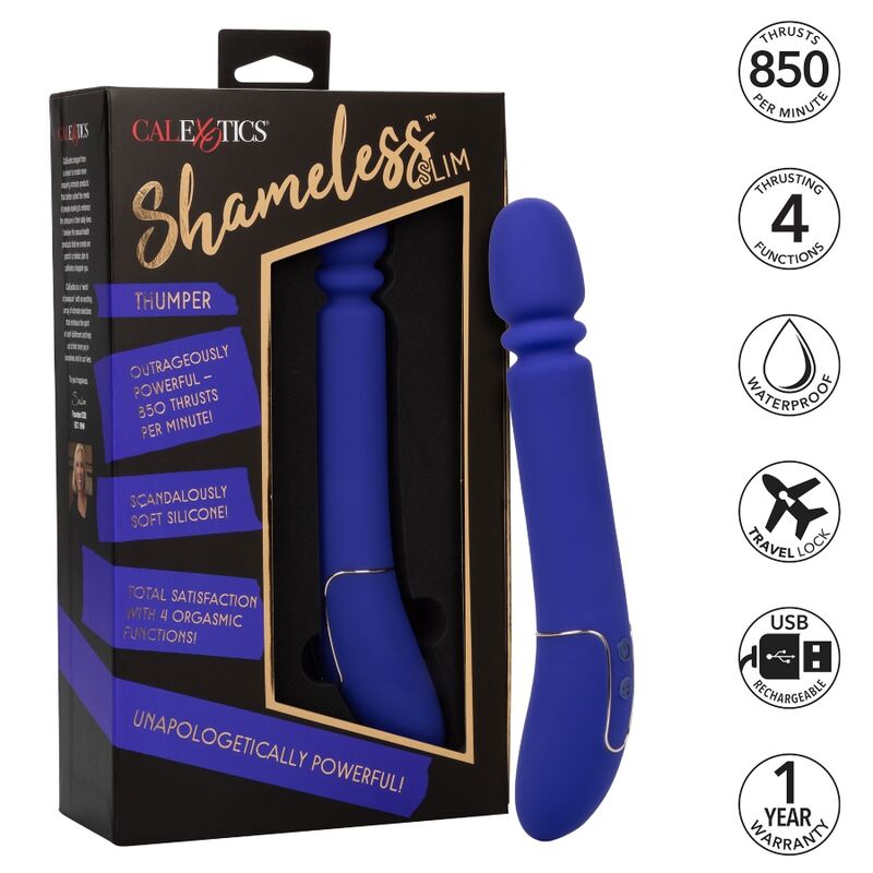 CALEXOTICS - SHAMELESS SLIM THUMPER MASAJEADOR AZUL - Kanerotika SL