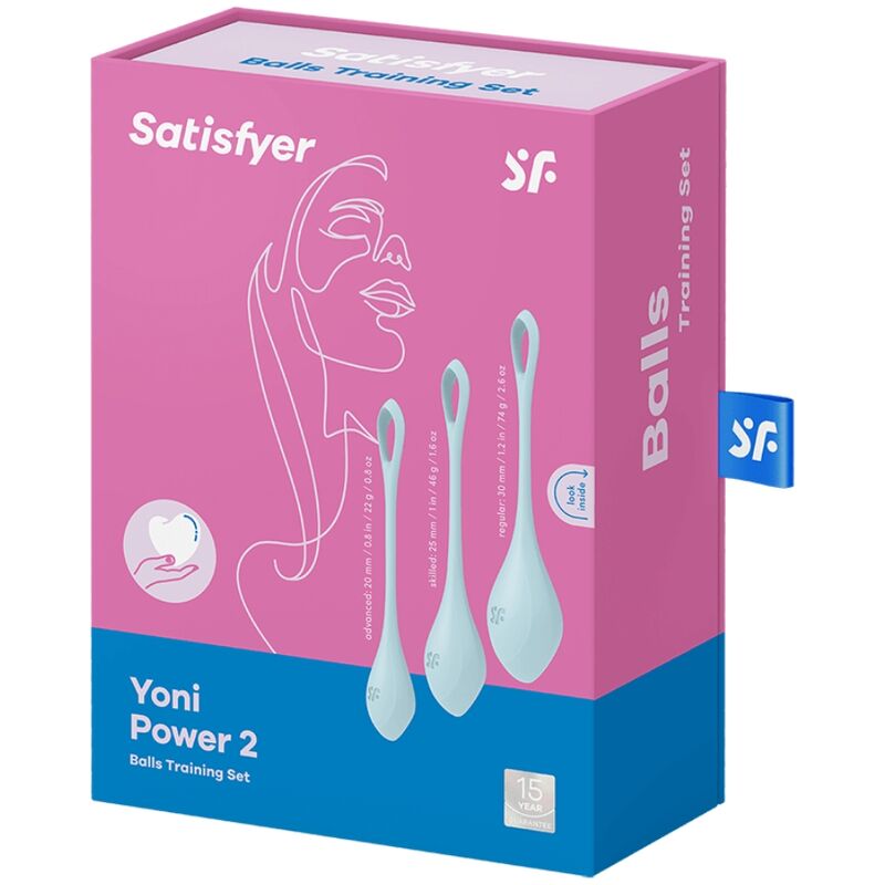 SATISFYER - YONI POWER 2 KIT DE ENTRENAMIENTO AZUL - Kanerotika SL