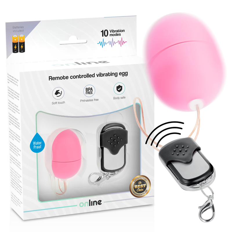 ONLINE - HUEVO VIBRADOR CONTROL REMOTO S ROSA - Kanerotika SL