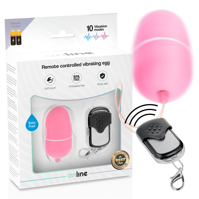 ONLINE - HUEVO VIBRADOR CONTROL REMOTO M ROSA - Kanerotika SL