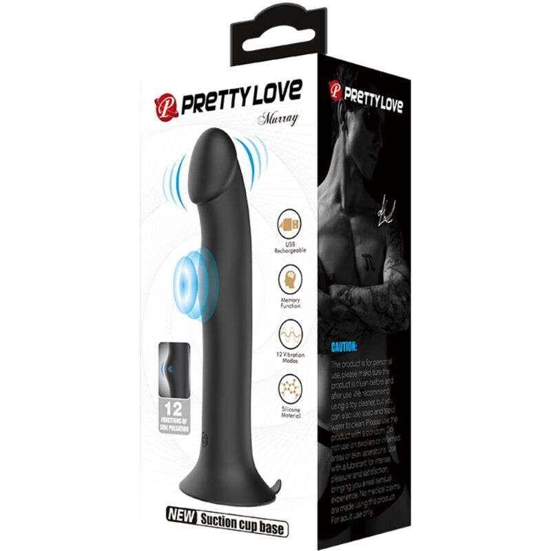 PRETTY LOVE - MURRAY VIBRADOR Y ONDAS ESTIMULADORAS DE CLÍTORIS NEGRO - Kanerotika SL