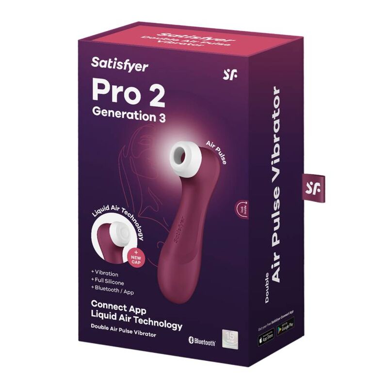 SATISFYER - PRO 2 GENERACIÓN 3 GRANATE BLUETOOTH & APP - Kanerotika SL