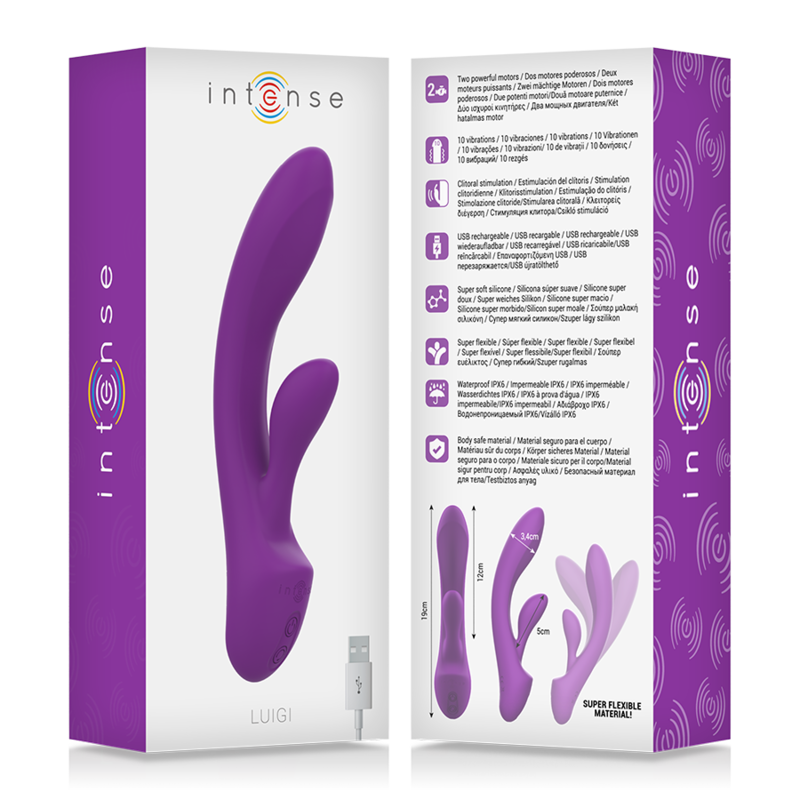 INTENSE - LUIGI VIBRADOR RABBIT SILICONA LIQUIDA MORADO - Kanerotika SL