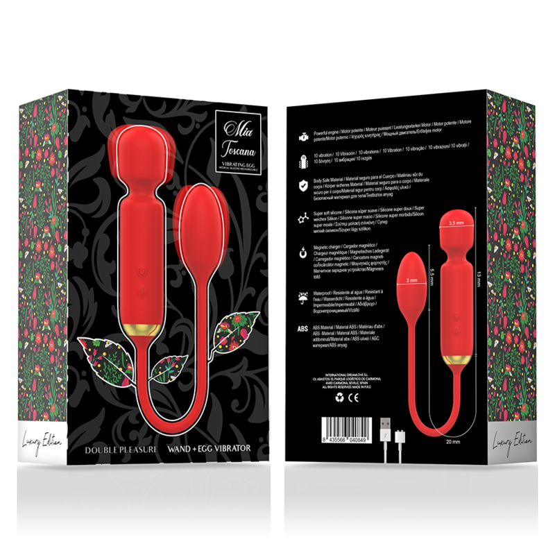MIA - TOSCANA DOUBLE PLEASURE WAND + HUEVO VIBRADOR - Kanerotika SL