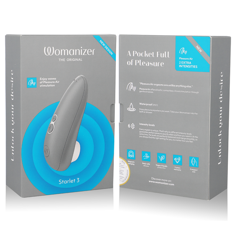 WOMANIZER - STARLET 3 ESTIMULADOR CLÍTORIS GRIS - Kanerotika SL
