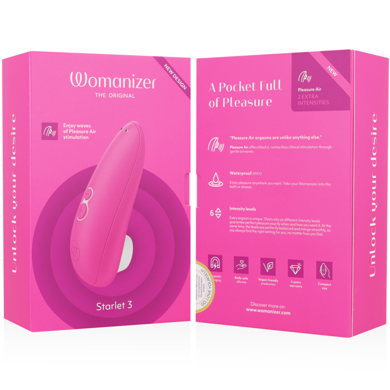 WOMANIZER - STARLET 3 ESTIMULADOR CLÍTORIS ROSA - Kanerotika SL