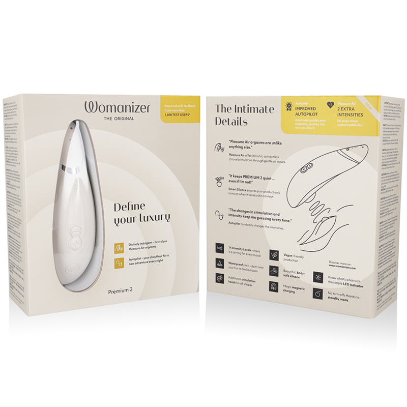 WOMANIZER - PREMIUM 2 ESTIMULADOR DE CLÍTORIS GRIS - Kanerotika SL
