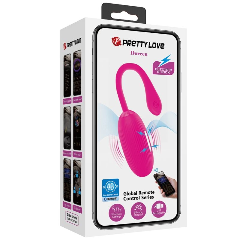 PRETTY LOVE - DOREEN HUEVO VIBRADOR RECARGABLE MAGENTA CONTROL REMOTO - Kanerotika SL