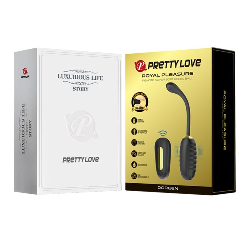 PRETTY LOVE - DOREEN HUEVO VIBRADOR DE LUJO RECARGABLE NEGRO CONTROL REMOTO - Kanerotika SL