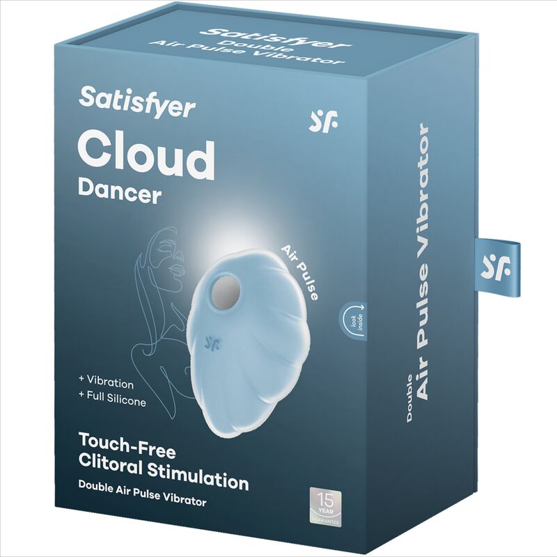 SATISFYER - CLOUD DANCER AZUL VIBRADOR AIR PULSE - Kanerotika SL