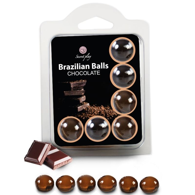 SECRETPLAY - SET 6 BRAZILIANS BALLS CHOCOLATE - Kanerotika SL