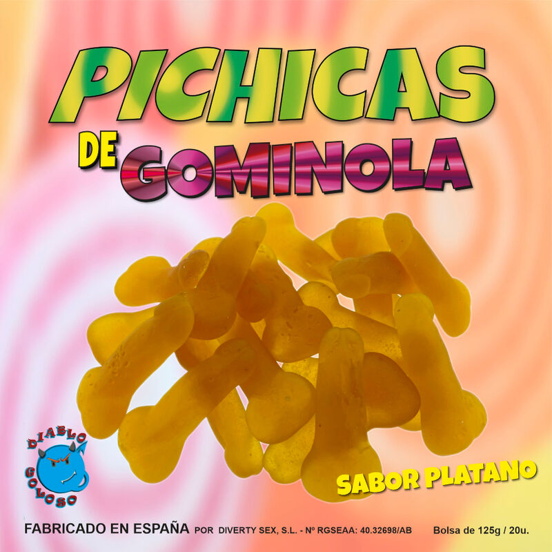 DIABLO GOLOSO - PICHITAS DE GOMINOLA PLATANO - Kanerotika SL