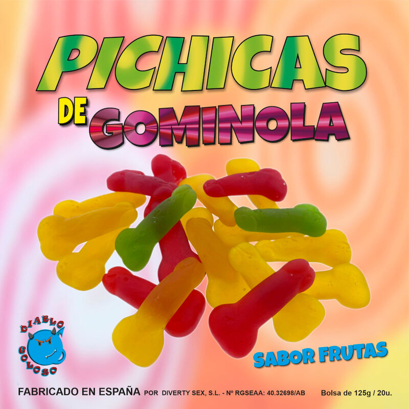 DIABLO GOLOSO - PICHITAS DE GOMINOLA FRUTAS - Kanerotika SL