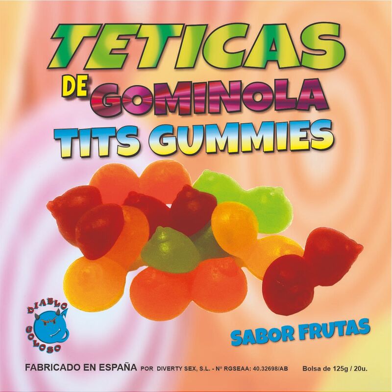 DIABLO GOLOSO - TETICAS DE GOMINOLA SURTIDAS BRILLO - Kanerotika SL