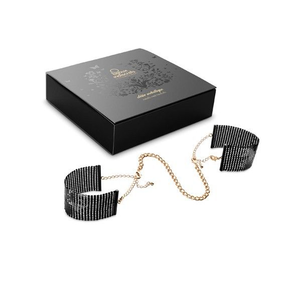 BIJOUX - DÉSIR MÉTALLIQUE ESPOSAS MALLA METALICA NEGRA - Kanerotika SL
