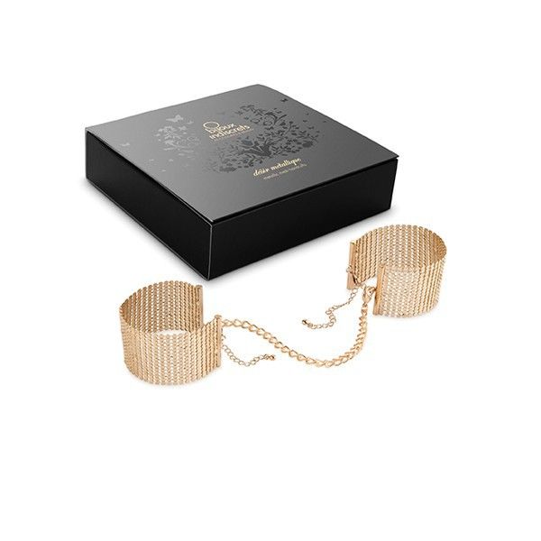 BIJOUX - DÉSIR MÉTALLIQUE ESPOSAS MALLA METALICA DORADA - Kanerotika SL