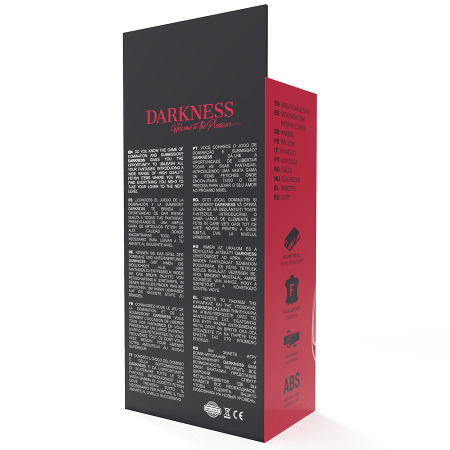 DARKNESS - MORDAZA TRANSPIRABLE ROJO - Kanerotika SL
